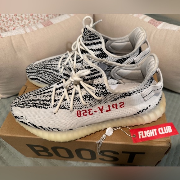 Adidas Yeezy Boost Zebras 350 V2 - White and Black. Size 13. EUC. Worn once! - Picture 1 of 16